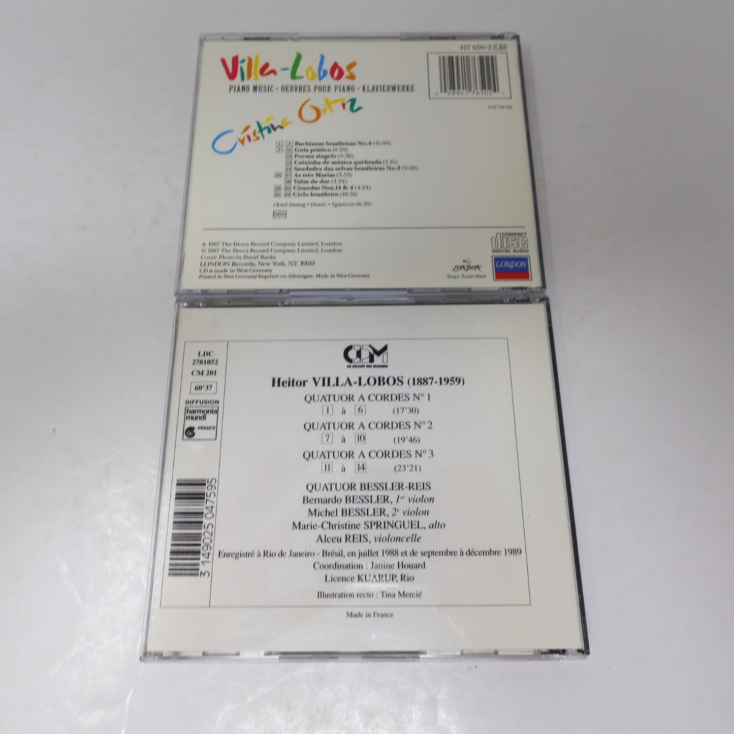 Villa-Lobos 10 CD Lot String Quartets/5 Pianos Concertos/Choros Classical Latin