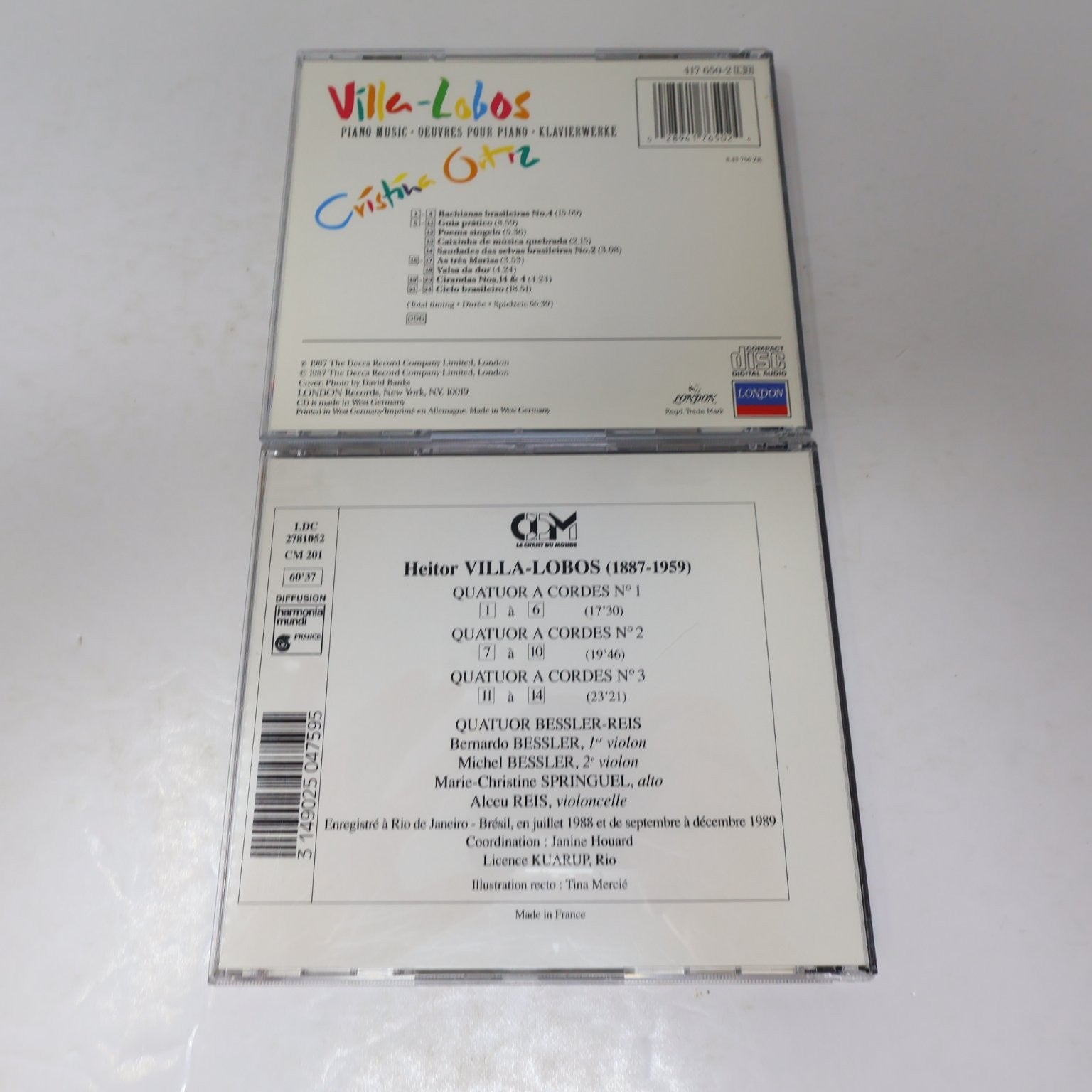 Villa-Lobos 10 CD Lot String Quartets/5 Pianos Concertos/Choros Classical Latin