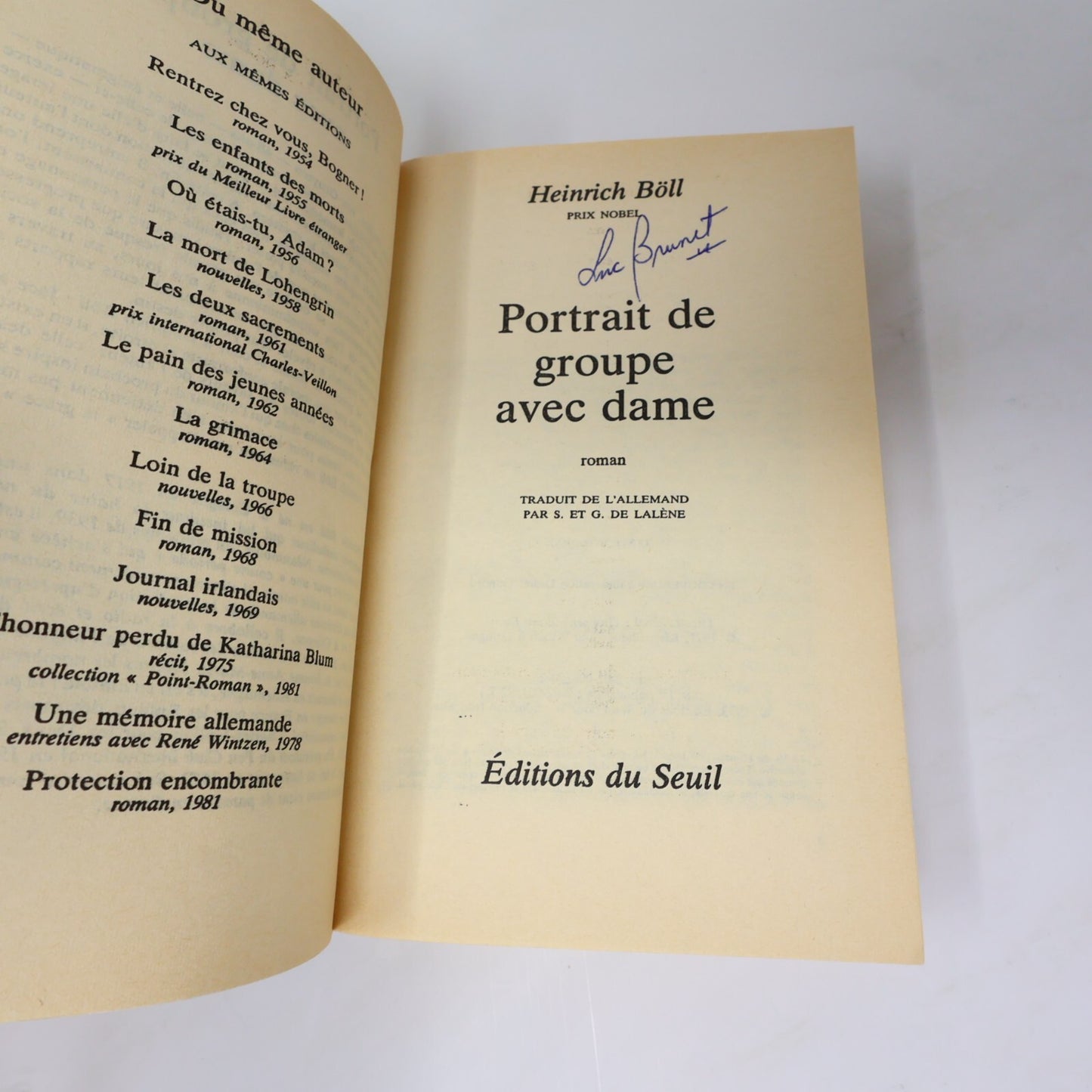 Heinrich Böll Lot 3 Livres Points Grimace/L'Honneur Perdu de Katharina Blum PB