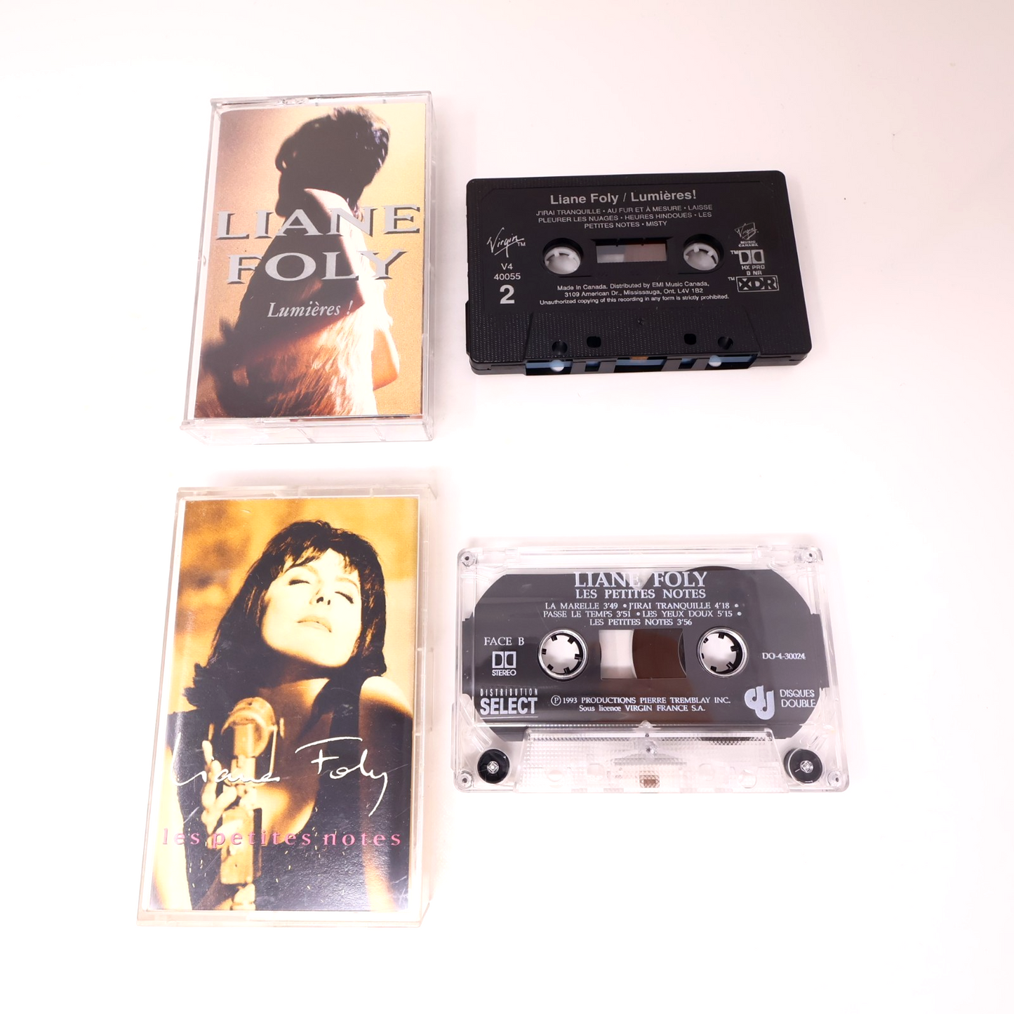 Liane Foly Lot 2 Cassette Les Petites Notes/Lumières! Français/French Testés