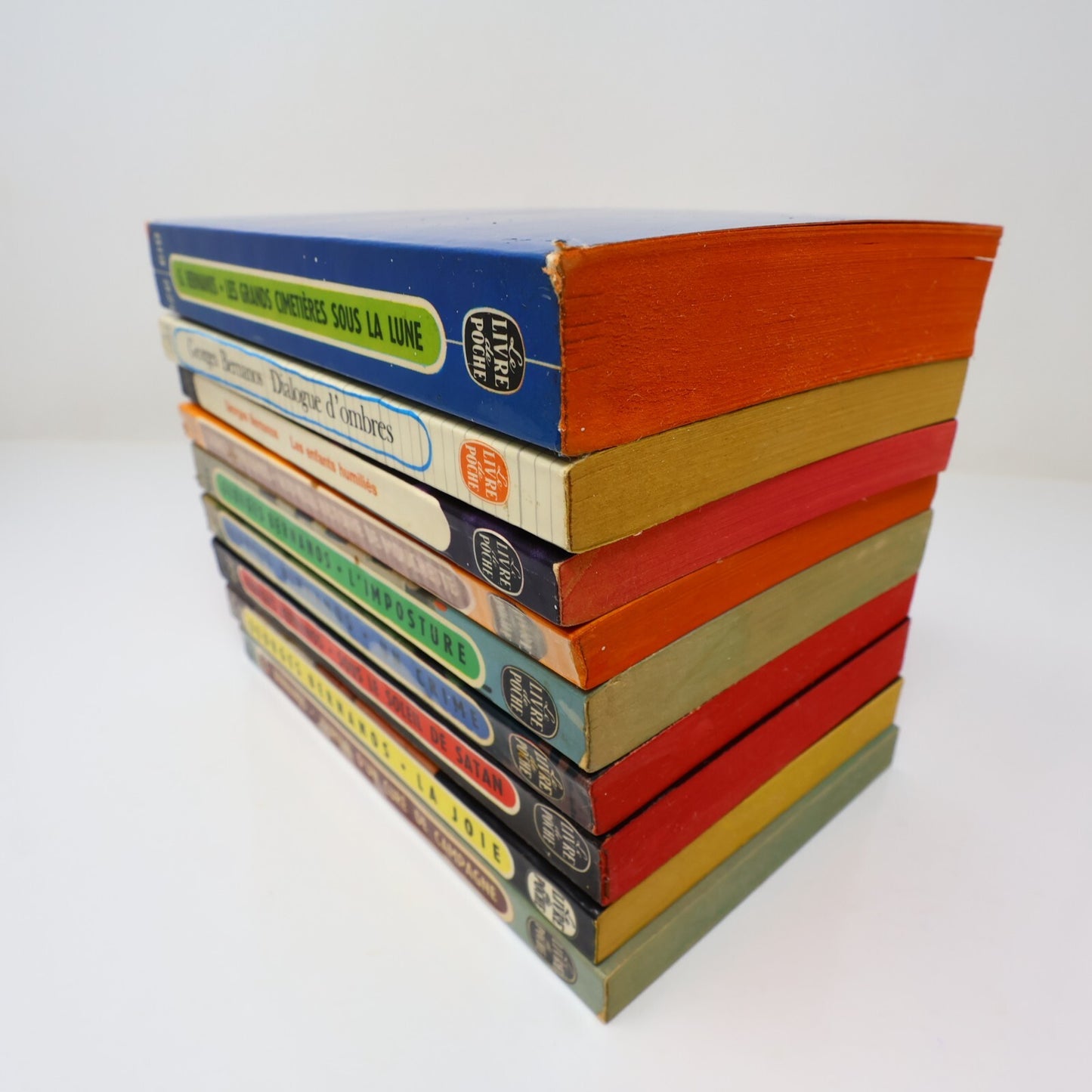 Georges Bernanos Lot 9 Livres Poche Dialogues d'Ombres/L'Imposture/Un Crime 60s