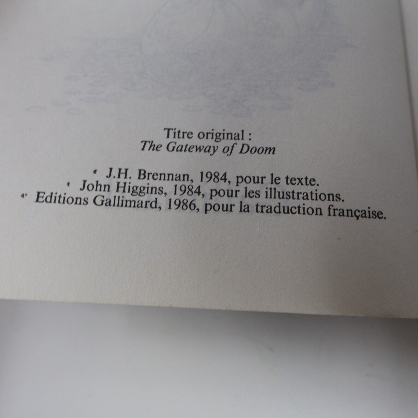1996 Les Portes de l'Au-Delà La Quête du Graal #3 LDVELH James Herbert Brennan
