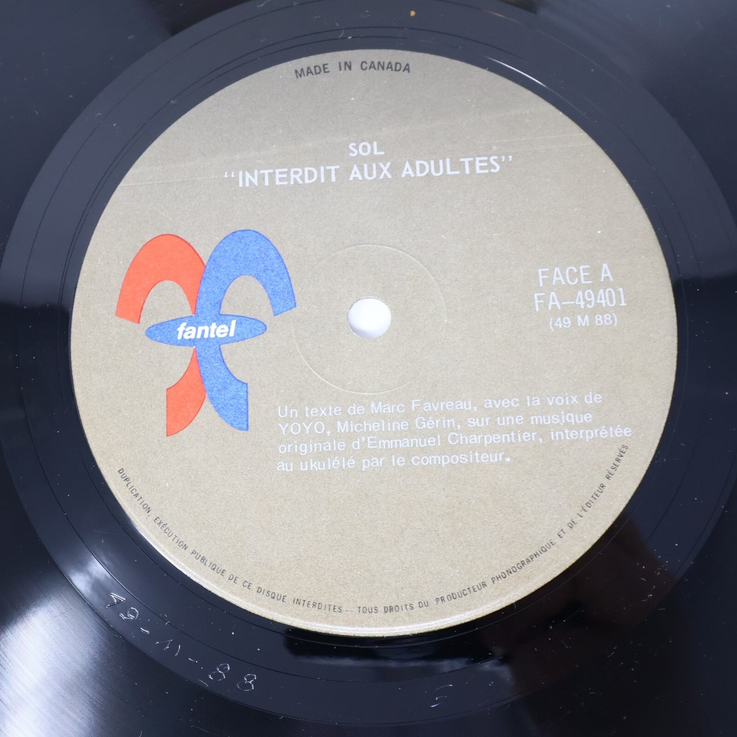 Sol/Marc Favreau Lot 5 Disques Enfin Sol/Rien Détonnant!/Interdit aux Adultes LP