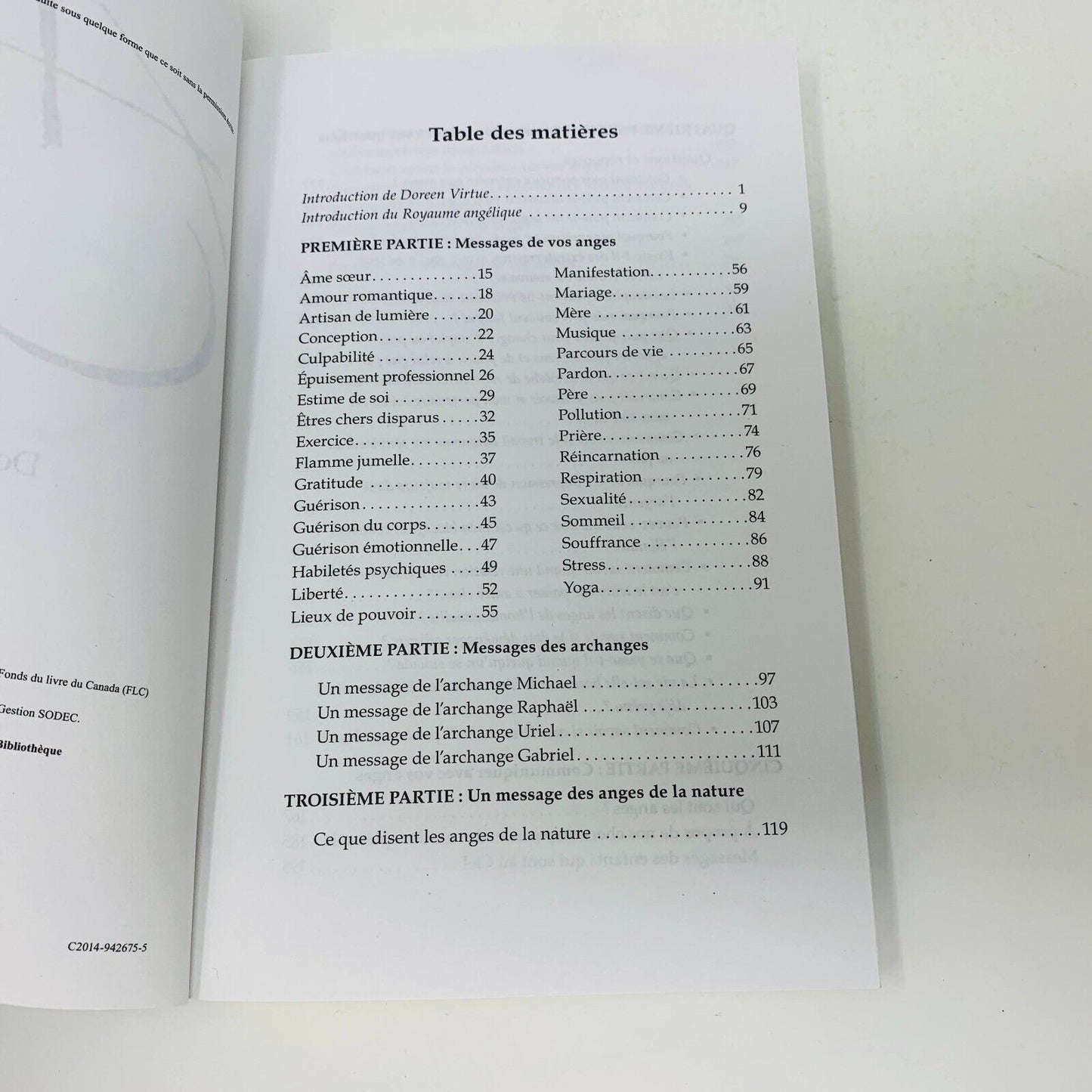 2015 Messages de vos Anges Ada Doreen Virtue Livre en Français Voix du Ciel