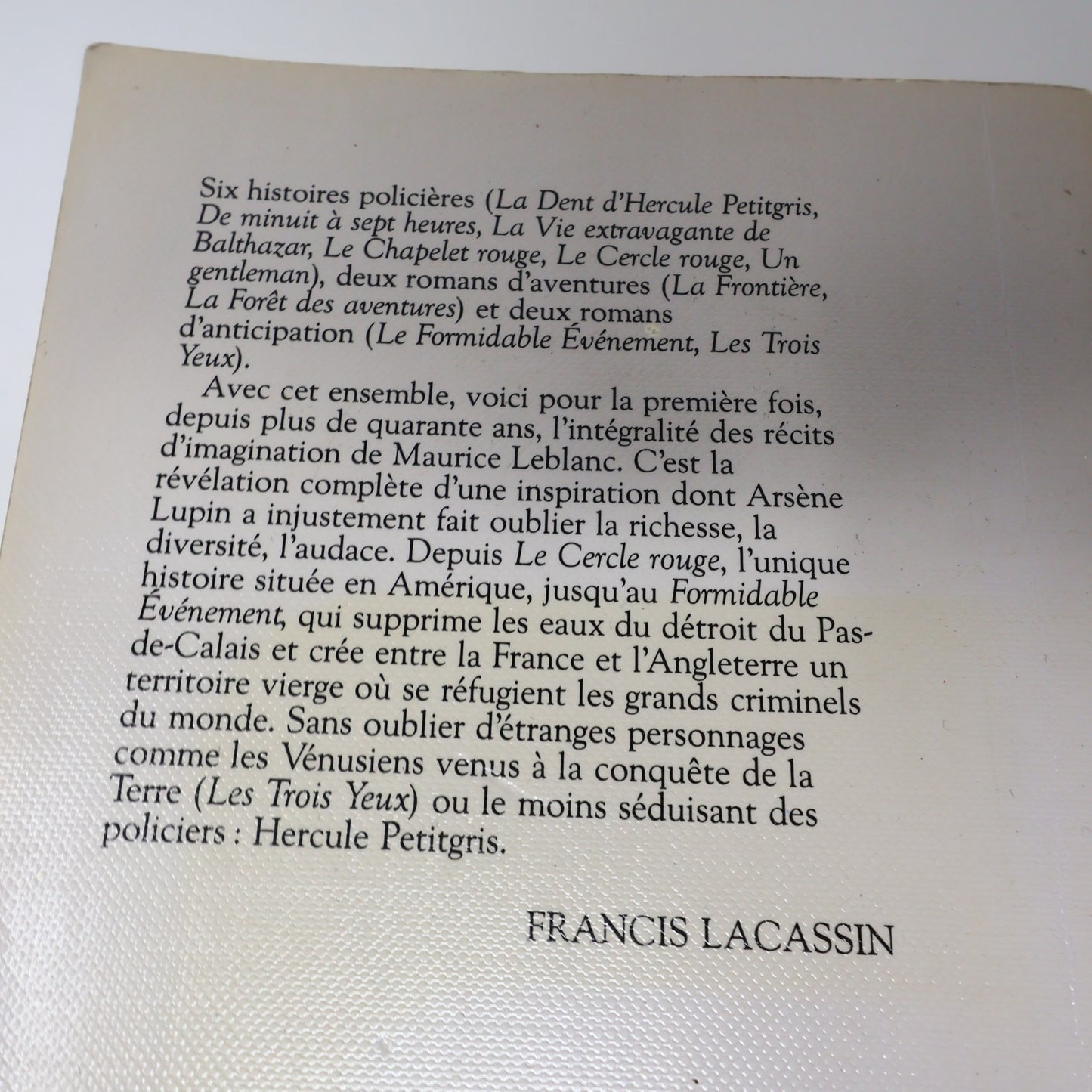 Les Rivaux d'Arsène Lupin Maurice Leblanc Arsène Lupin #5 Bouquins 1988 PB Livre