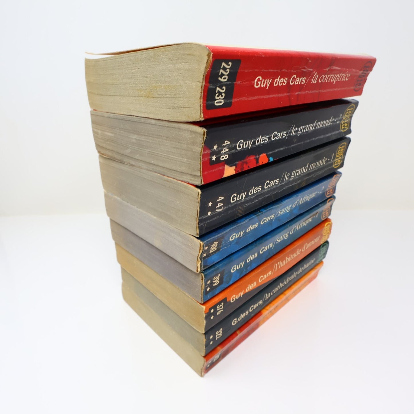 Guy des Cars Lot 8 Livres J'ai Lu Sang d'Afrique/Grand Monde/Corruptrice Romance