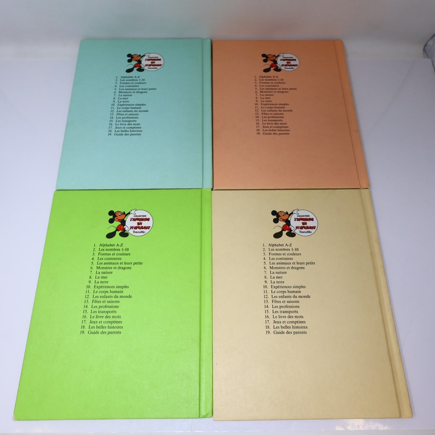J'Apprends en M'Amusant #1 3-6 8-12 14-19 Lot 16 Livres Transmo Disney Enfants
