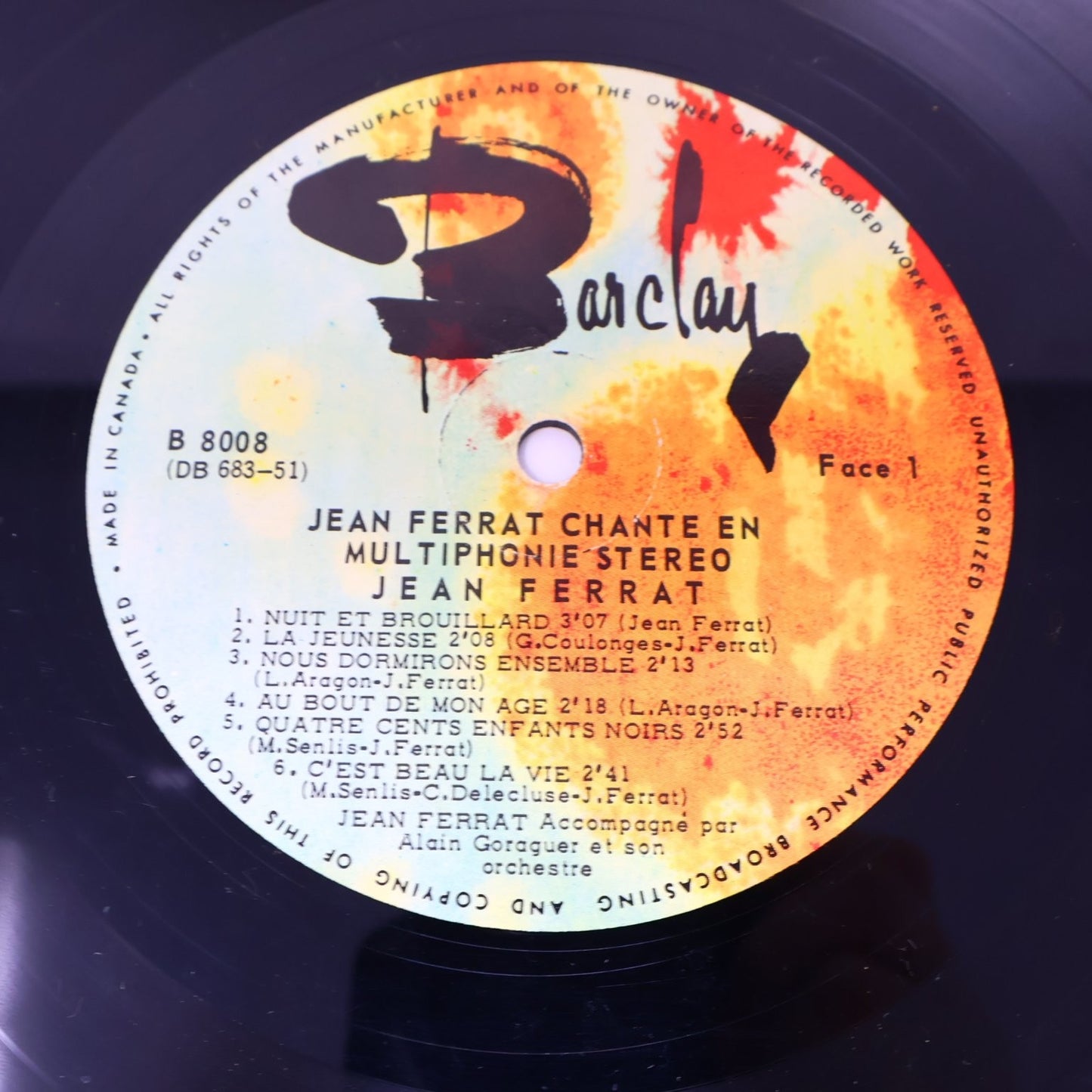Jean Ferrat Lot 2 Disques Chante En Multiphonie Stéréo/Ferrat LP Record Français