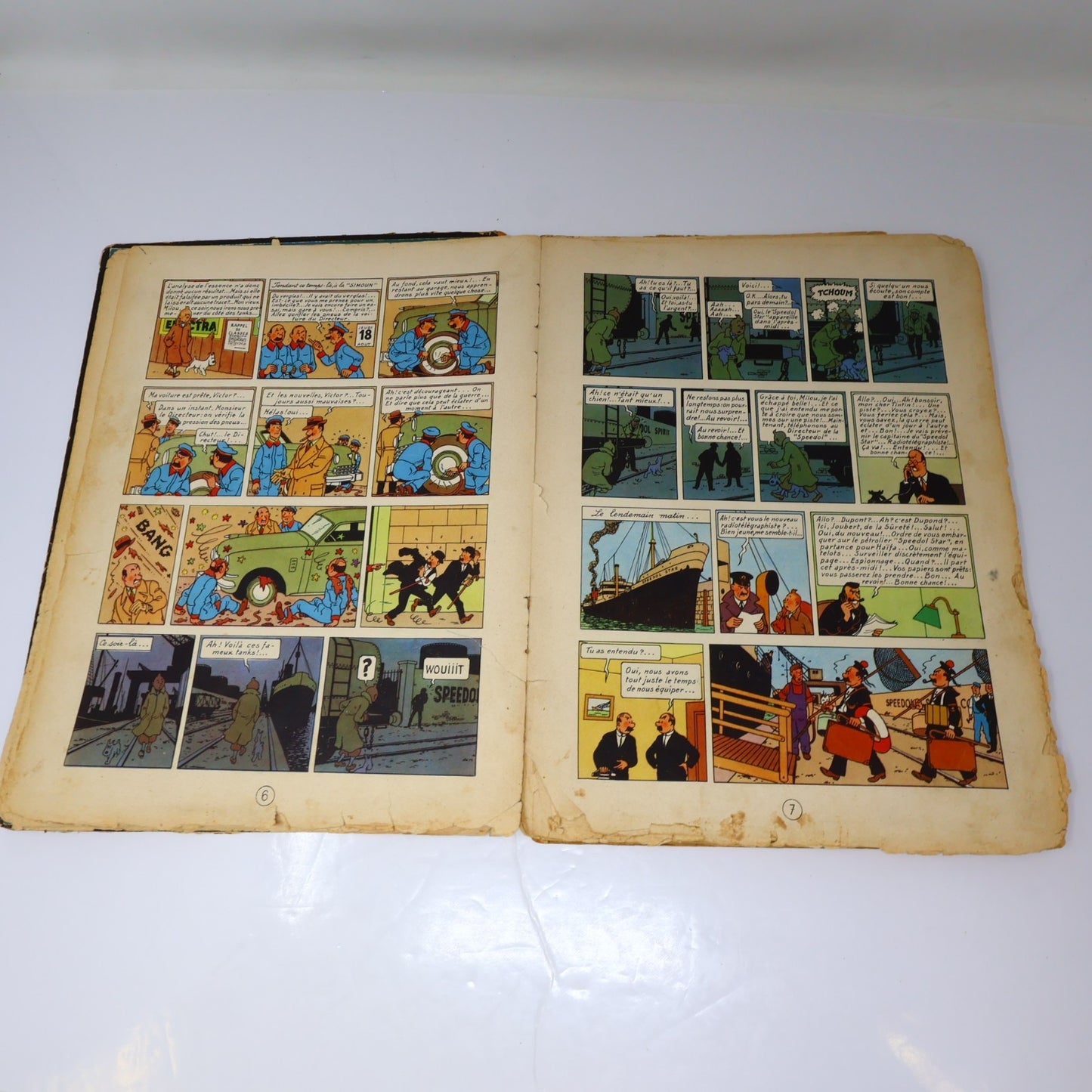Tintin Au Pays de l'Or Noir Hergé Casterman 1950 B4 EO HC Français Mauvais État