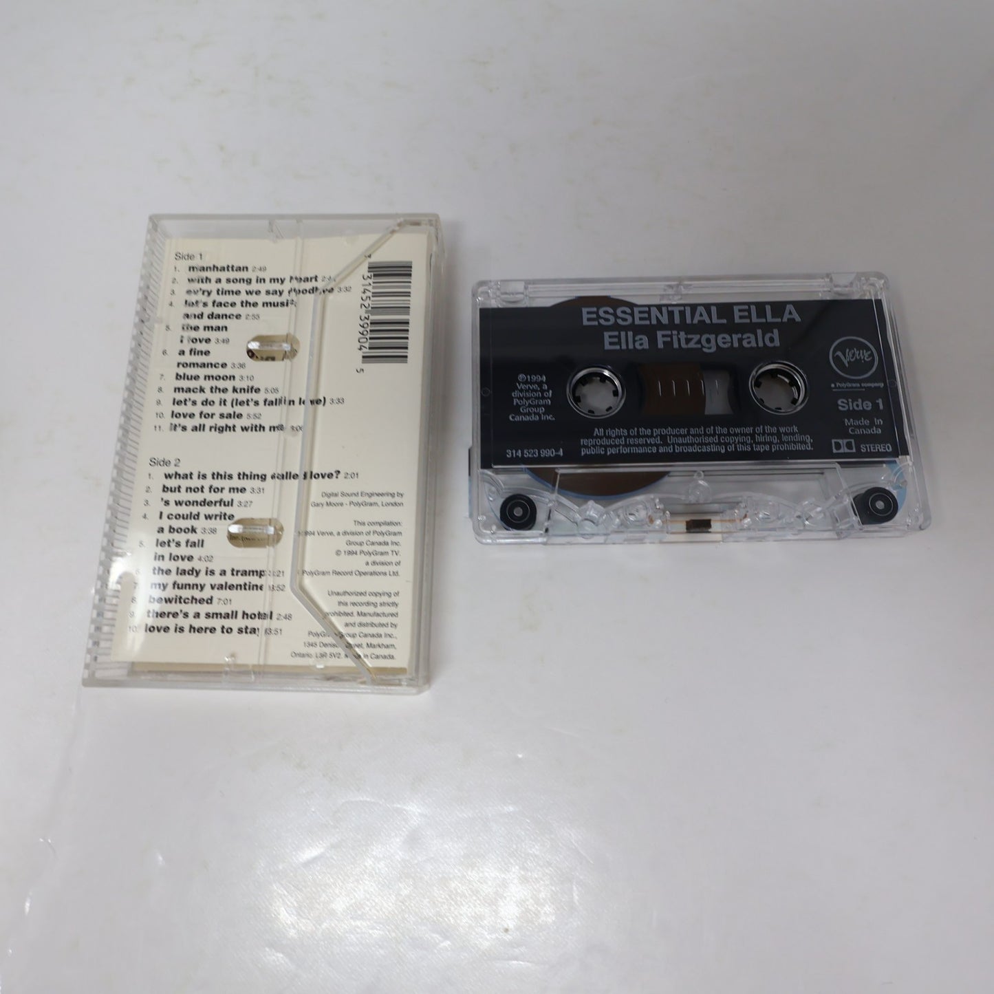 Ella Fitzgerald 2 Cassette Lot Essential Ella Mack The Knife/Manhattan/Blue Moon