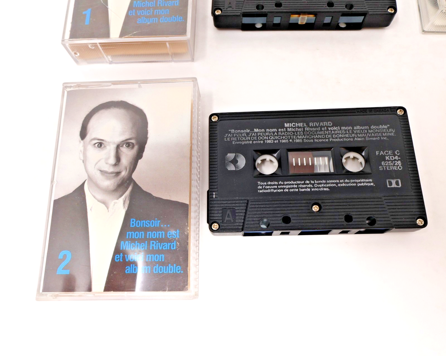 Michel Rivard Lot 4 Cassettes Maudit Bonheur/Trou dans le Ciel/Bonsoir mon Nom
