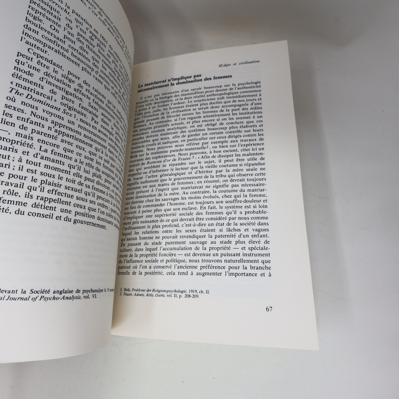 Les Grandes Découvertes de la Psychanalyse L'Œdipe un Complexe Universel 1978 HC