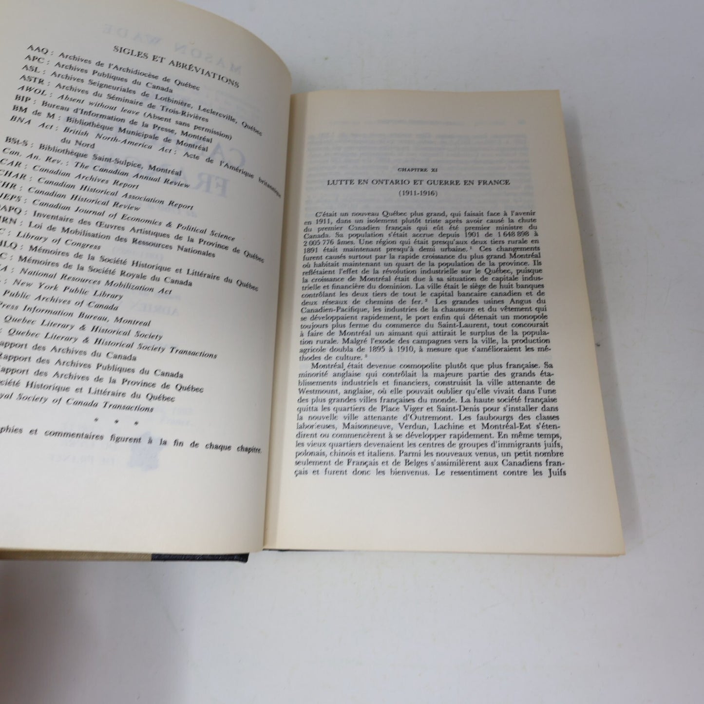 1963 Les Canadiens Français L'Encyclopédie du Canada Français #2 Mason Wade HC