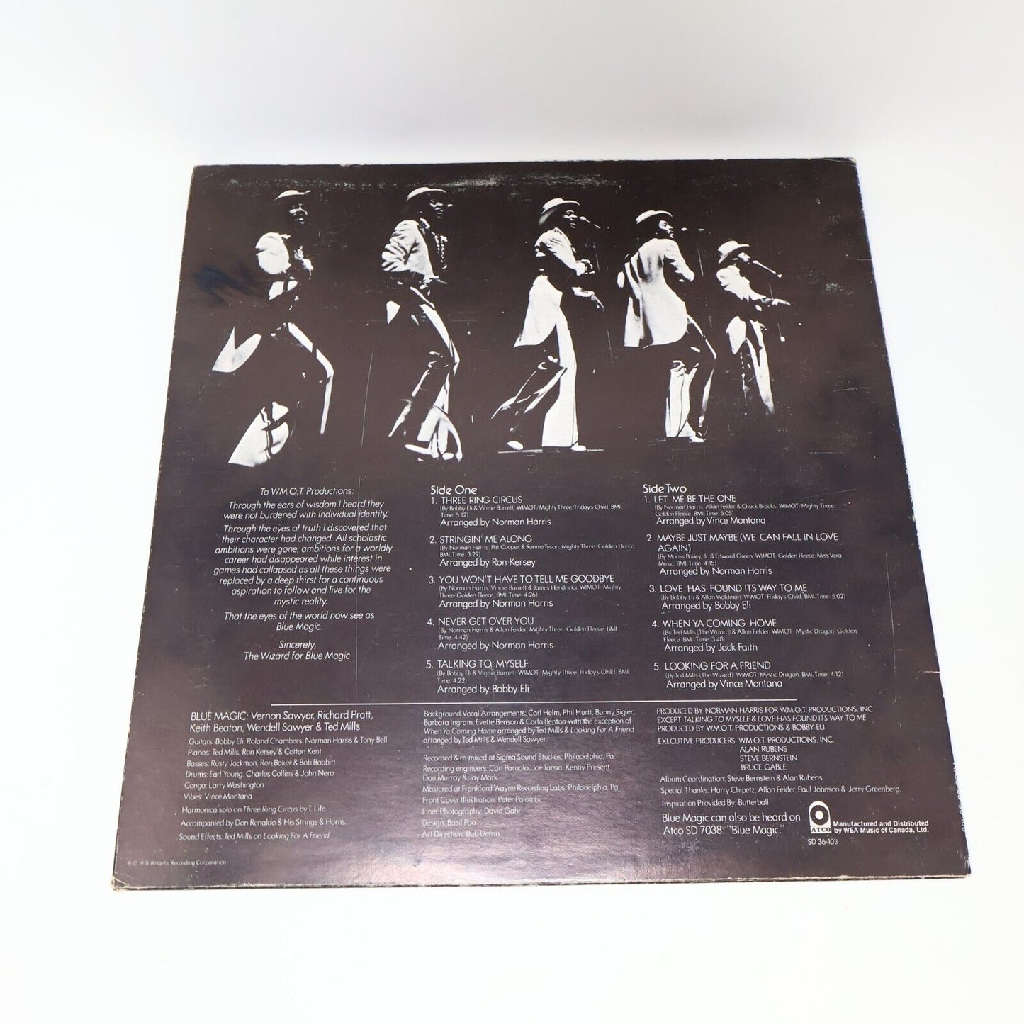 Blue Magic The Magic Of The Blue LP Vinyl Record Atco Wea Canada 1974 SD 36-103
