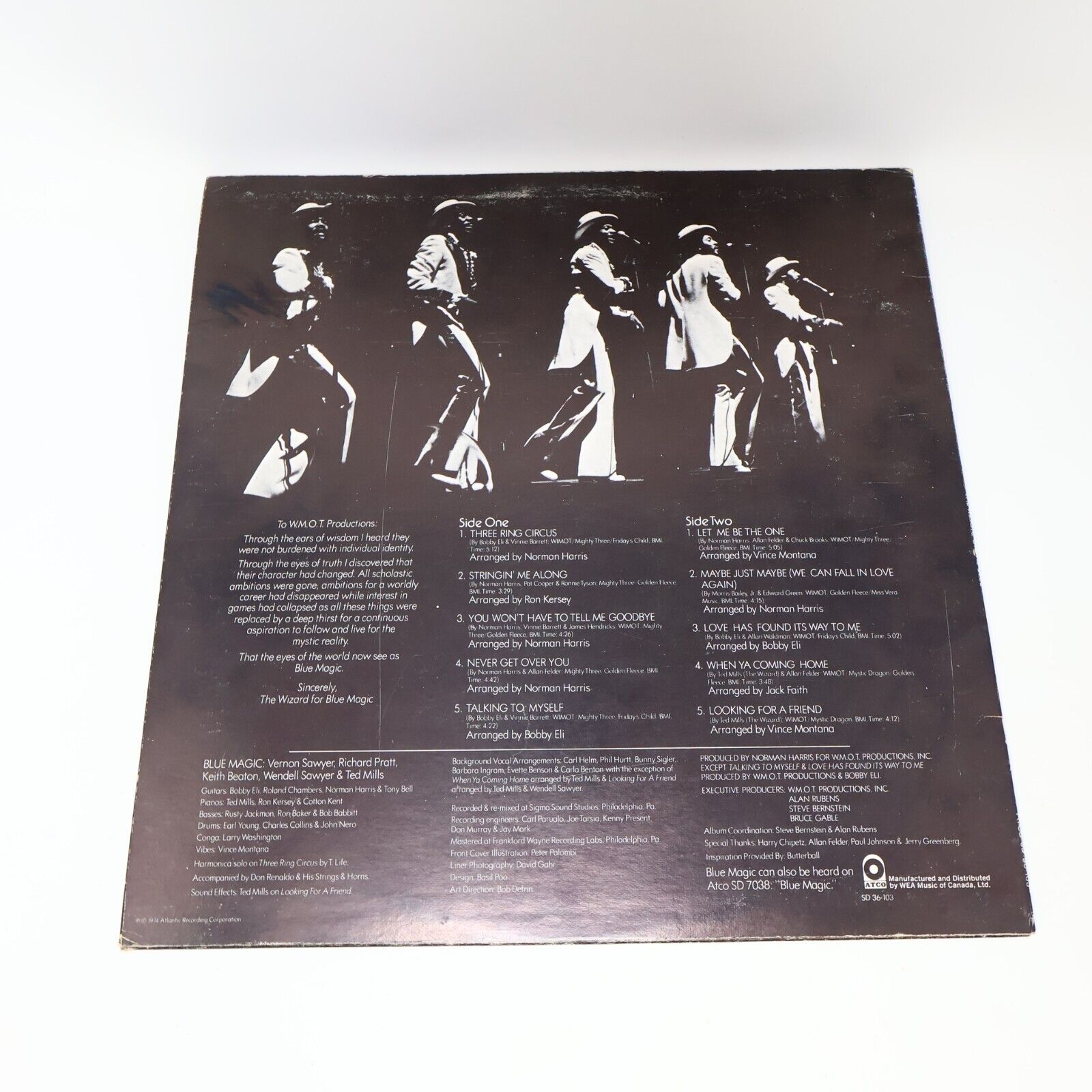 Blue Magic The Magic Of The Blue LP Vinyl Record Atco Wea Canada 1974 SD 36-103