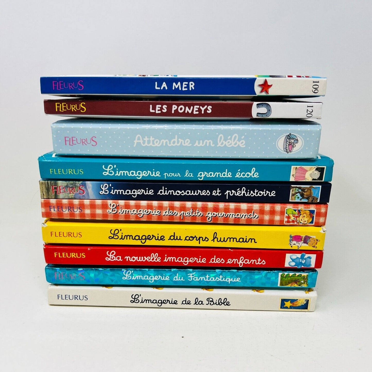 10x L'Imagerie Fleurus Lot Livres Enfants Français École Dinosaures Corps Humain