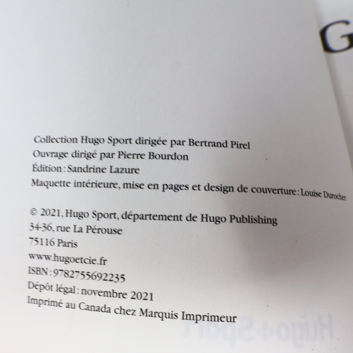 Glorieuxs d'un Soir Carl Lavigne 2021 Hockey Canadiens Hugo Sport Livre Français