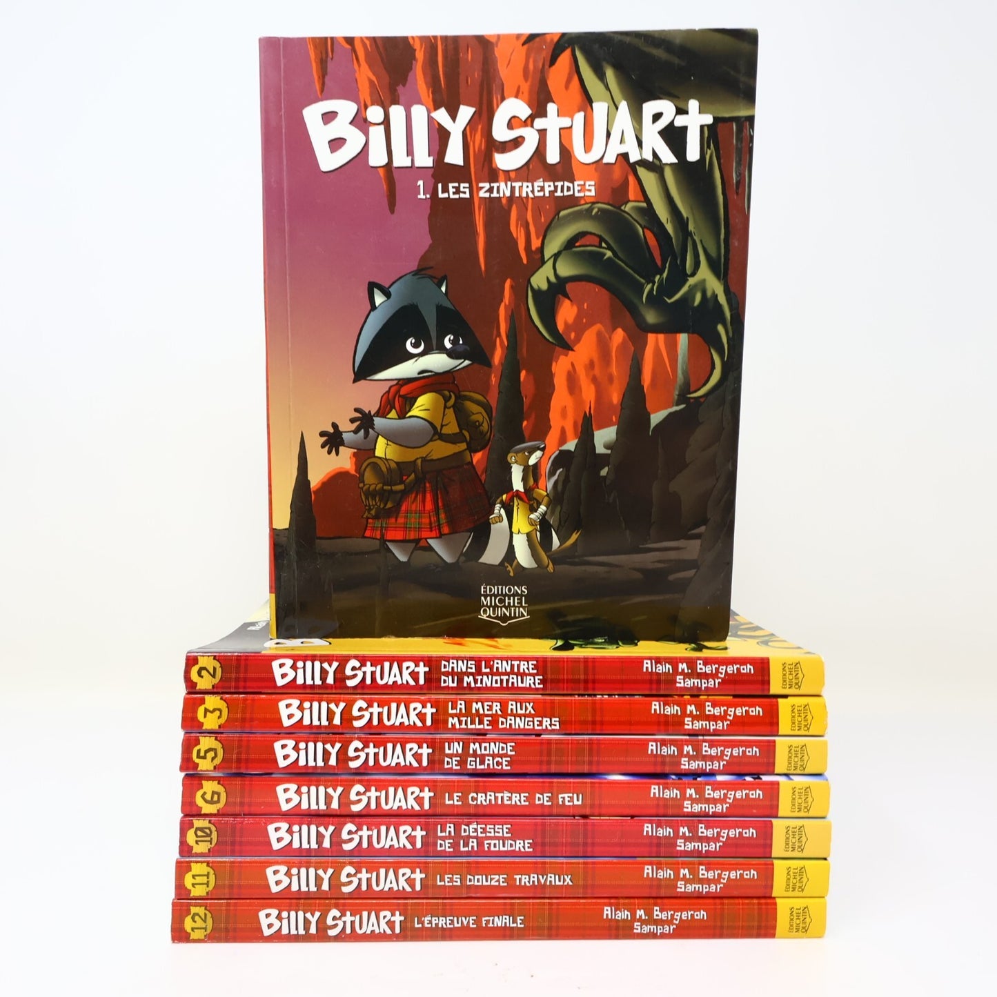 Billy Stuart #1-3 5-6 10-12 Lot 8 Livres Bergeron/Sampar Les Zintrépides PB Bd