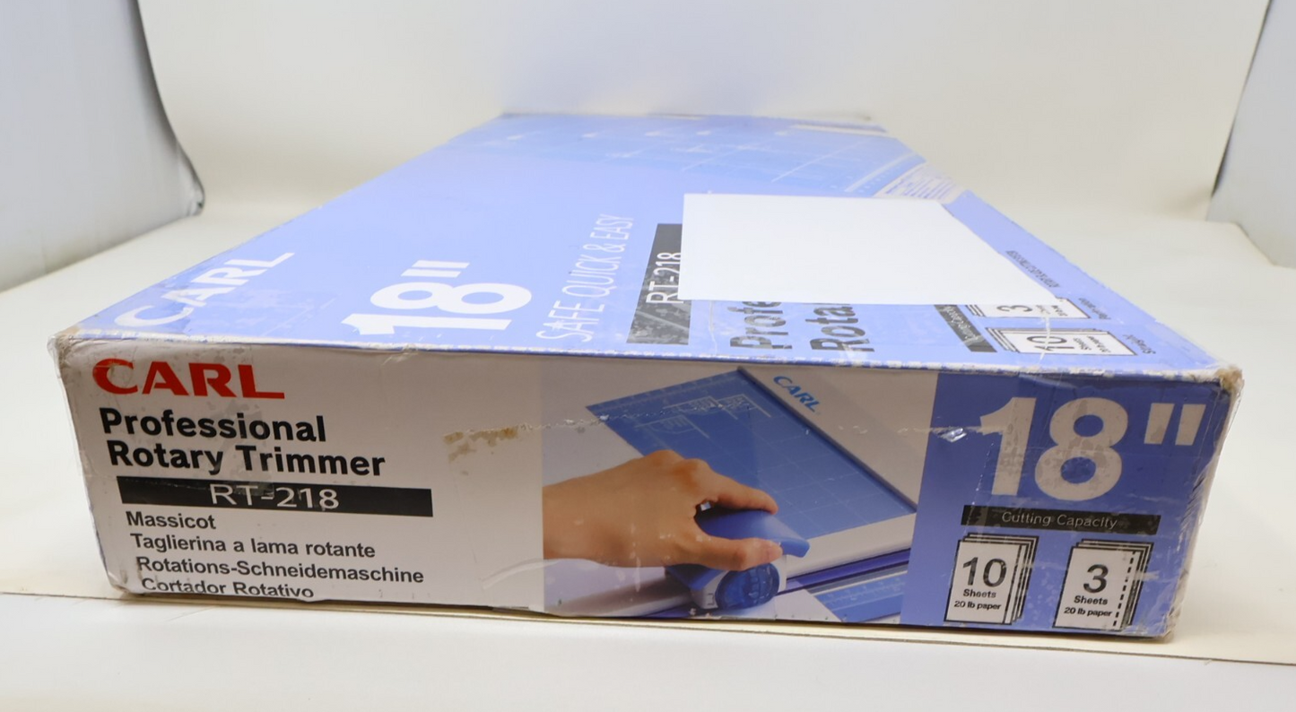CARL Professional Rotary Paper Trimmer 18" RT-218 Used Damaged Box Massicot