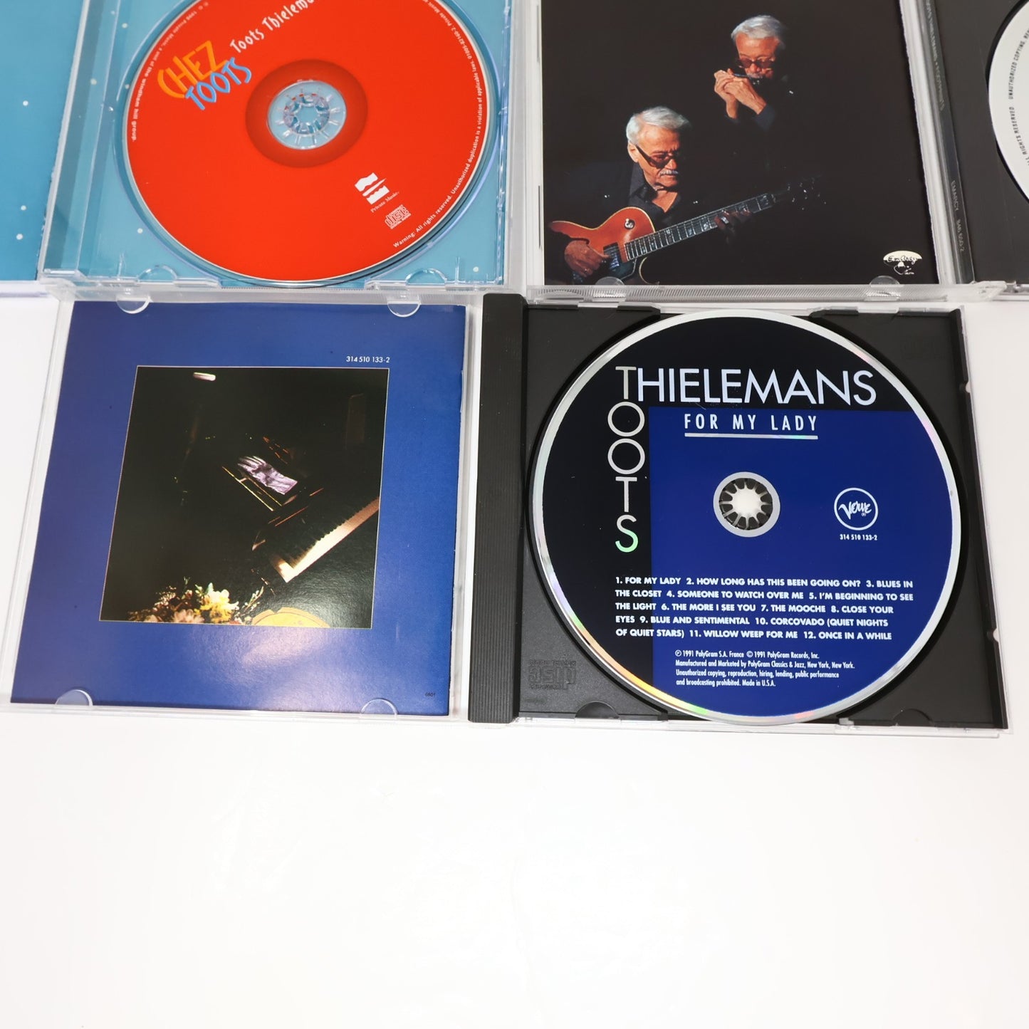 Toots Thielemans 3 CD Lot Chez Toots/Footprints/For My Lady Jazz 1990s