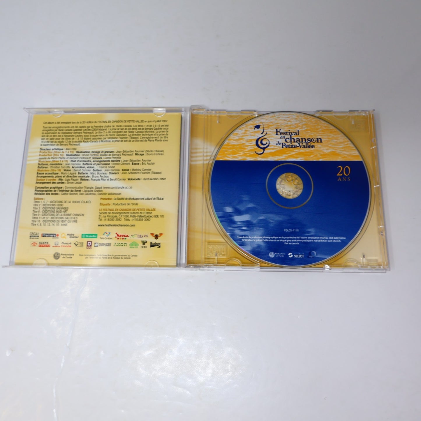 Festival en Chanson Petite Vallée 20 Ans/2003 Lot 2 CDs Boucher/Charlebois/Flynn