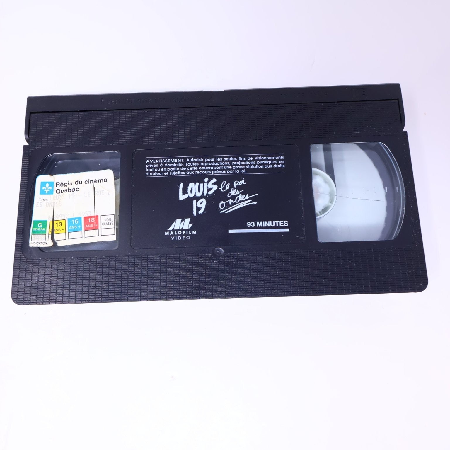 Louis 19 VHS 1994 Martin Drainville Comédie NTSC Testé Malofilm Dominique Michel