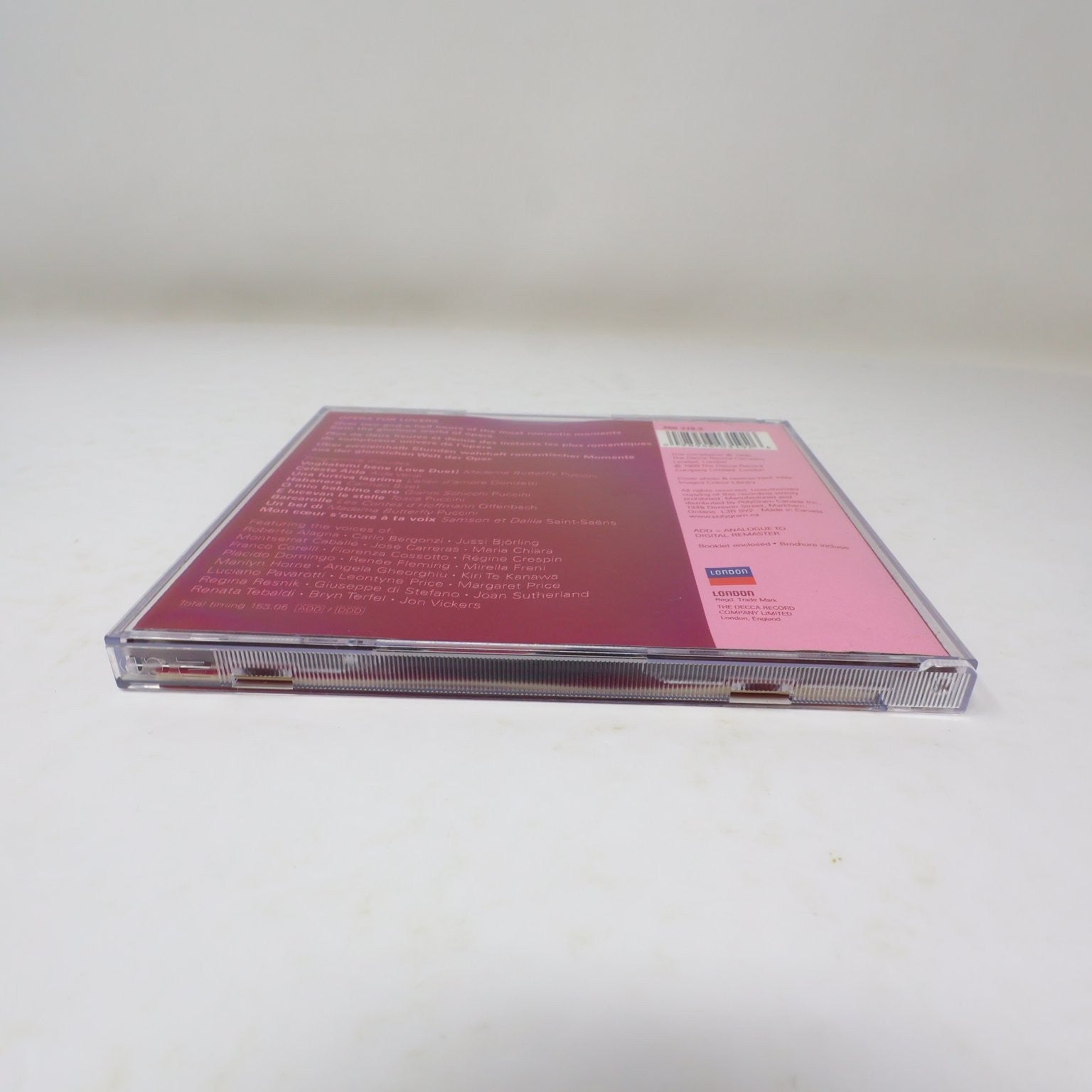 Opera For Lovers CD 1998 2CD Romantic Opera Classics London Verdi/Donizetti