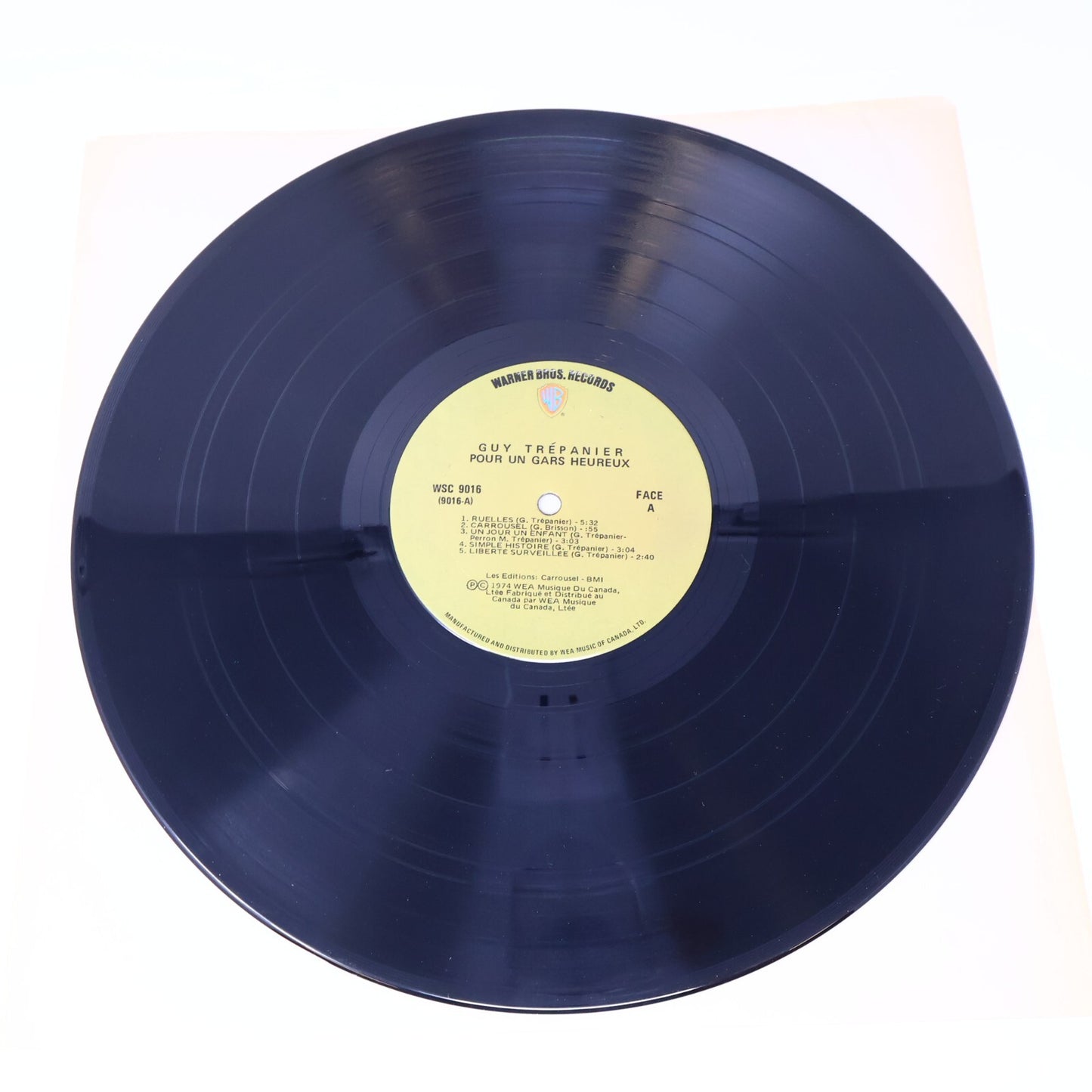 Guy Trépanier Lot 2 Disques LP Fragile L'hiver/Pour Un Gars Heureux Record Vinyl