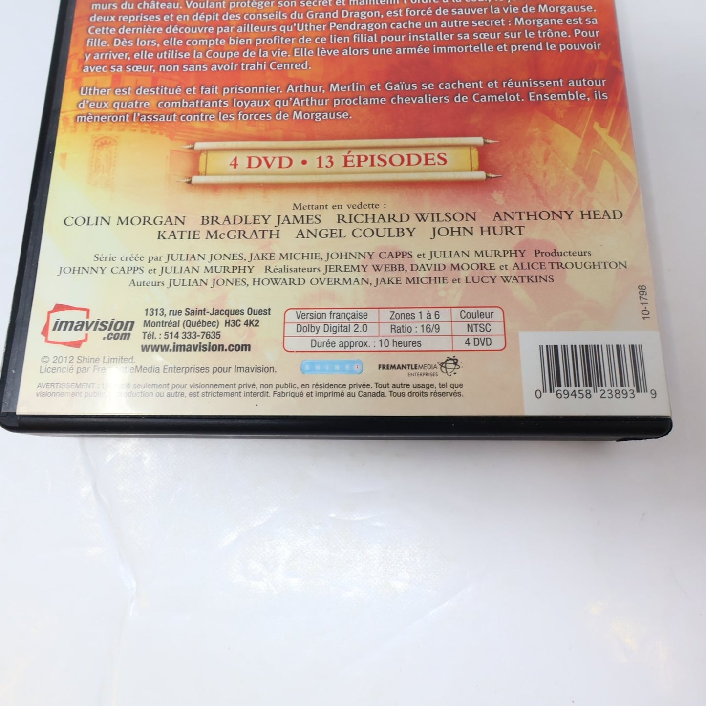 Les Aventures de Merlin Saison 3 DVD Français 2012 Colin Morgan NTSC 4 Disques
