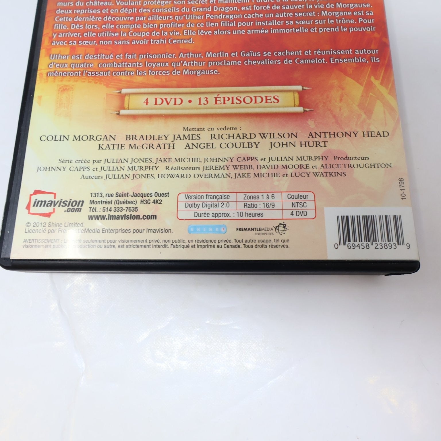 Les Aventures de Merlin Saison 3 DVD Français 2012 Colin Morgan NTSC 4 Disques