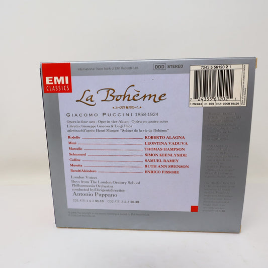 La Bohème CD Puccini/Pappano/Vaduva/Alagna/Hampson EMI 1996 Opera Classical