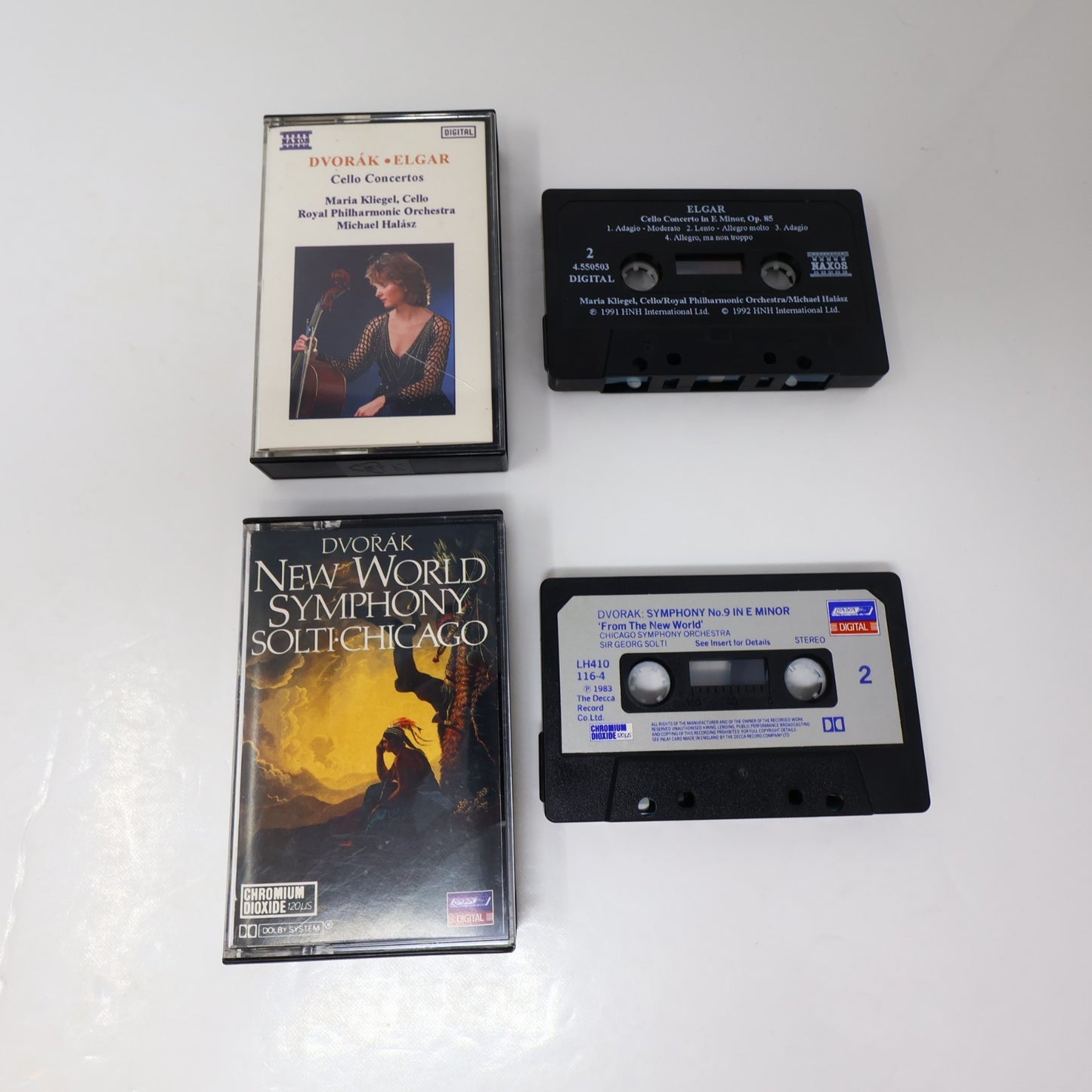 Dvorak 4 Cassettes Lot String Sextet/Symphony #7/Cello Concertos/New World