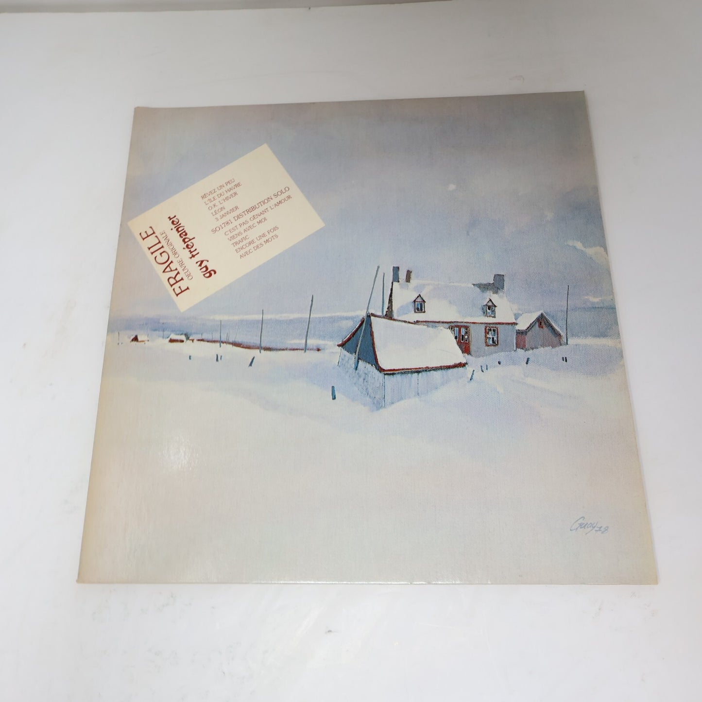 Guy Trépanier Lot 2 Disques LP Fragile L'hiver/Pour Un Gars Heureux Record Vinyl