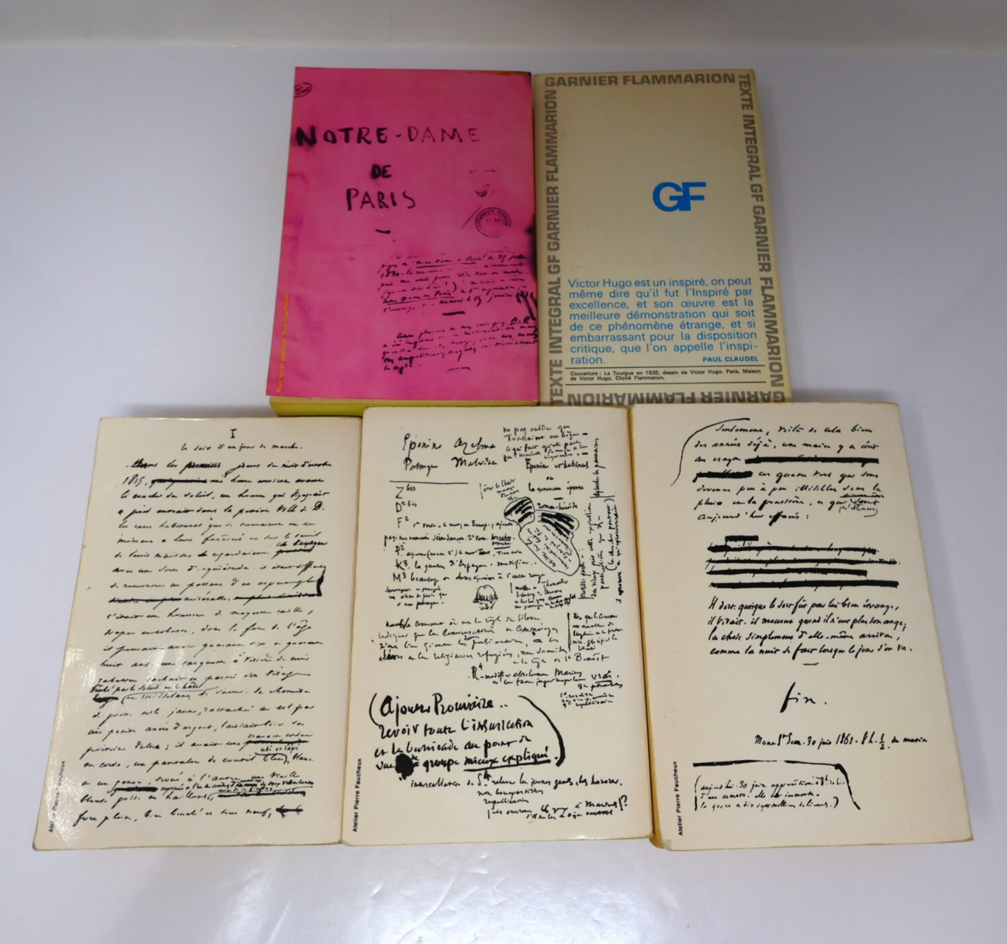 Victor Hugo Lot 5 Livres Les Misérables/Notre-Dame de Paris/Quatrevingt-Treize