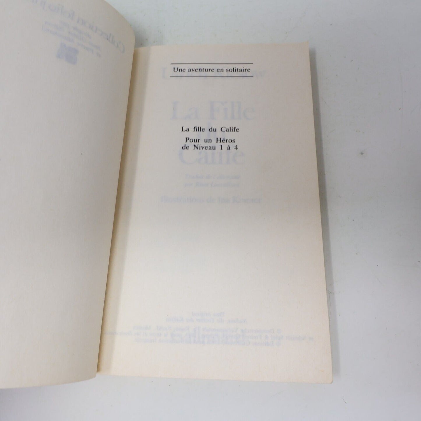 1985 L'Oeil Noir #3 La Fille du Calife LDVELH Jeu dont vous êtes le héros RPG PB