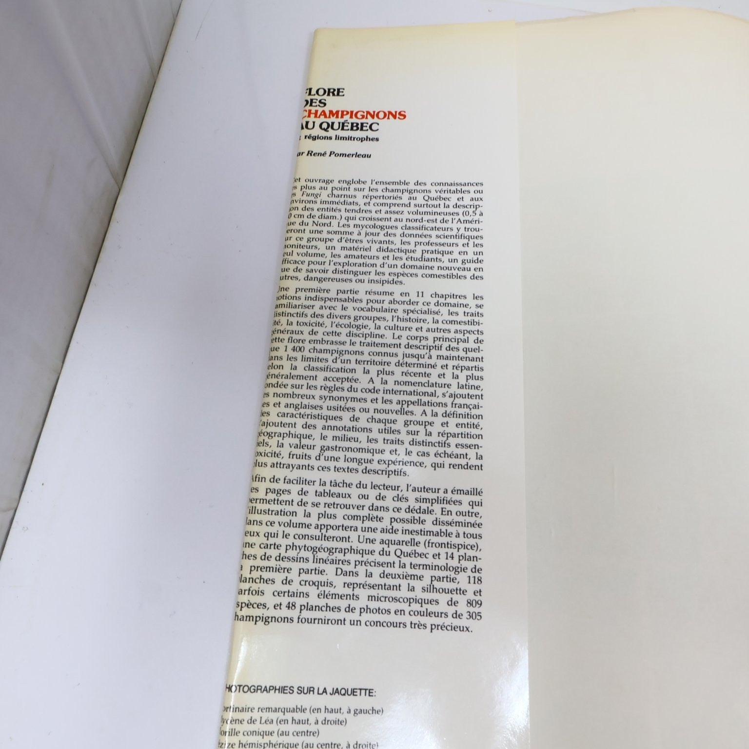 Flore des Champignons au Québec & Supplément René Pomerleau 1980 Fungi Français
