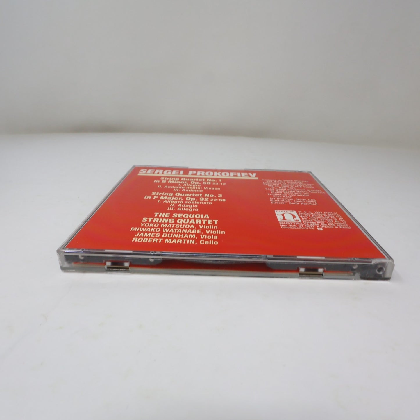 Prokofiev String Quartets CD The Sequoia String Quartet 1983 Nonesuch Classical