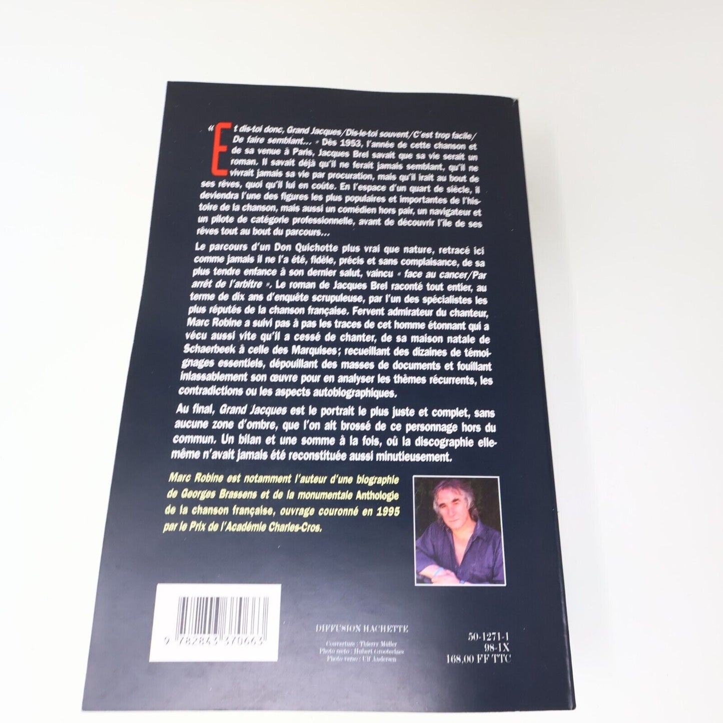 1998 Grand Jacques le Roman de Jacques Brel Marc Robine Biographie Chanteur 90s