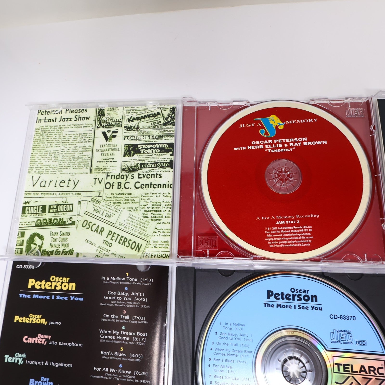 Oscar Peterson 6 CDs Lot The More I See You/Side By Side/Tenderly Jazz Blues
