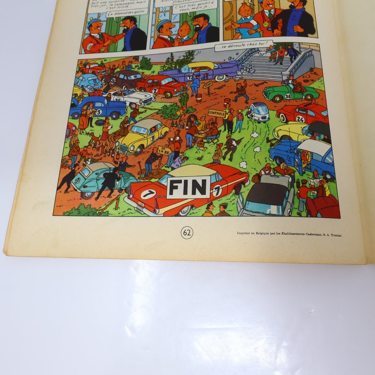 Tintin Coke en Stock Hergé Casterman 1958 B24 EO 19' Belge Couverture Manquante
