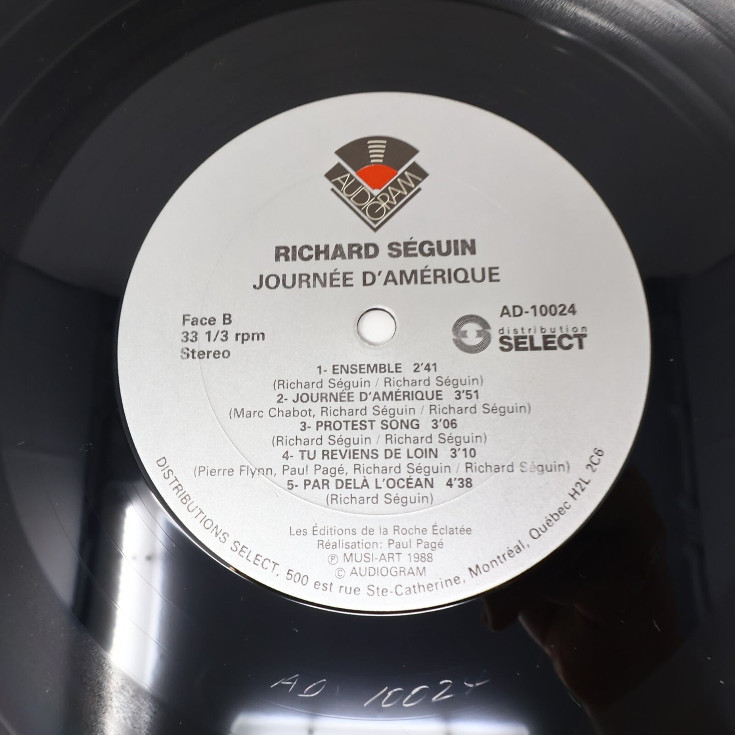 Richard Séguin Lot 3 Disques Festin D'Amour/Journée D'Amérique/Récolte De Rêves