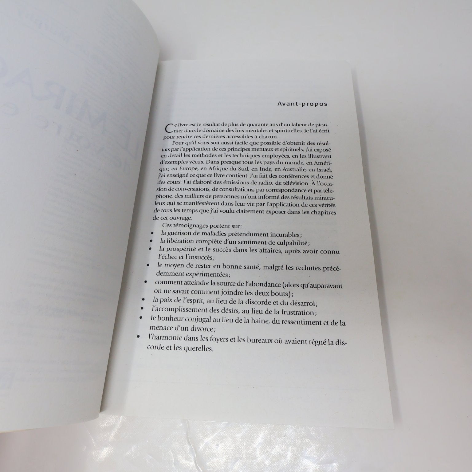 Le Miracle de Votre Esprit Joseph Murphy Livre 2011 Français Spiritualité PB