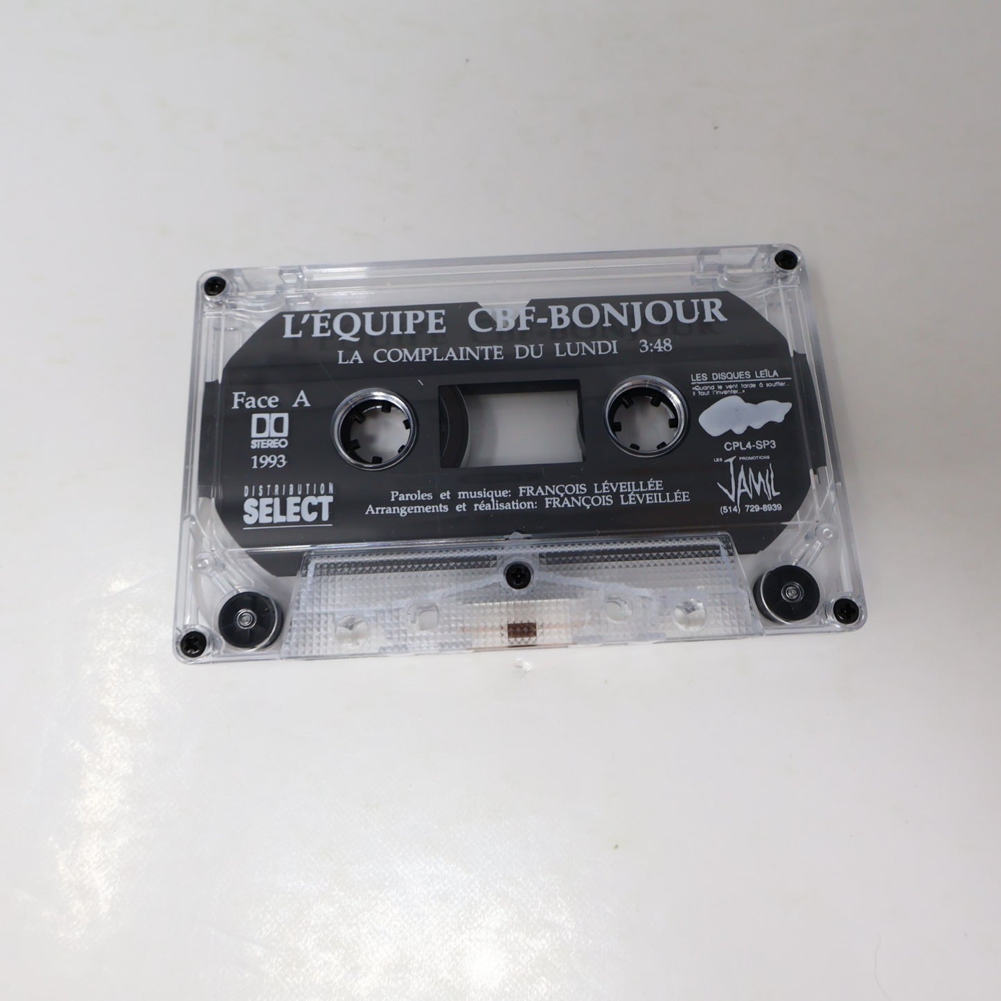 La Complainte du Lundi Cassette L'Équipe CBF Bonjour/Luce Dufault/Dan Bigras