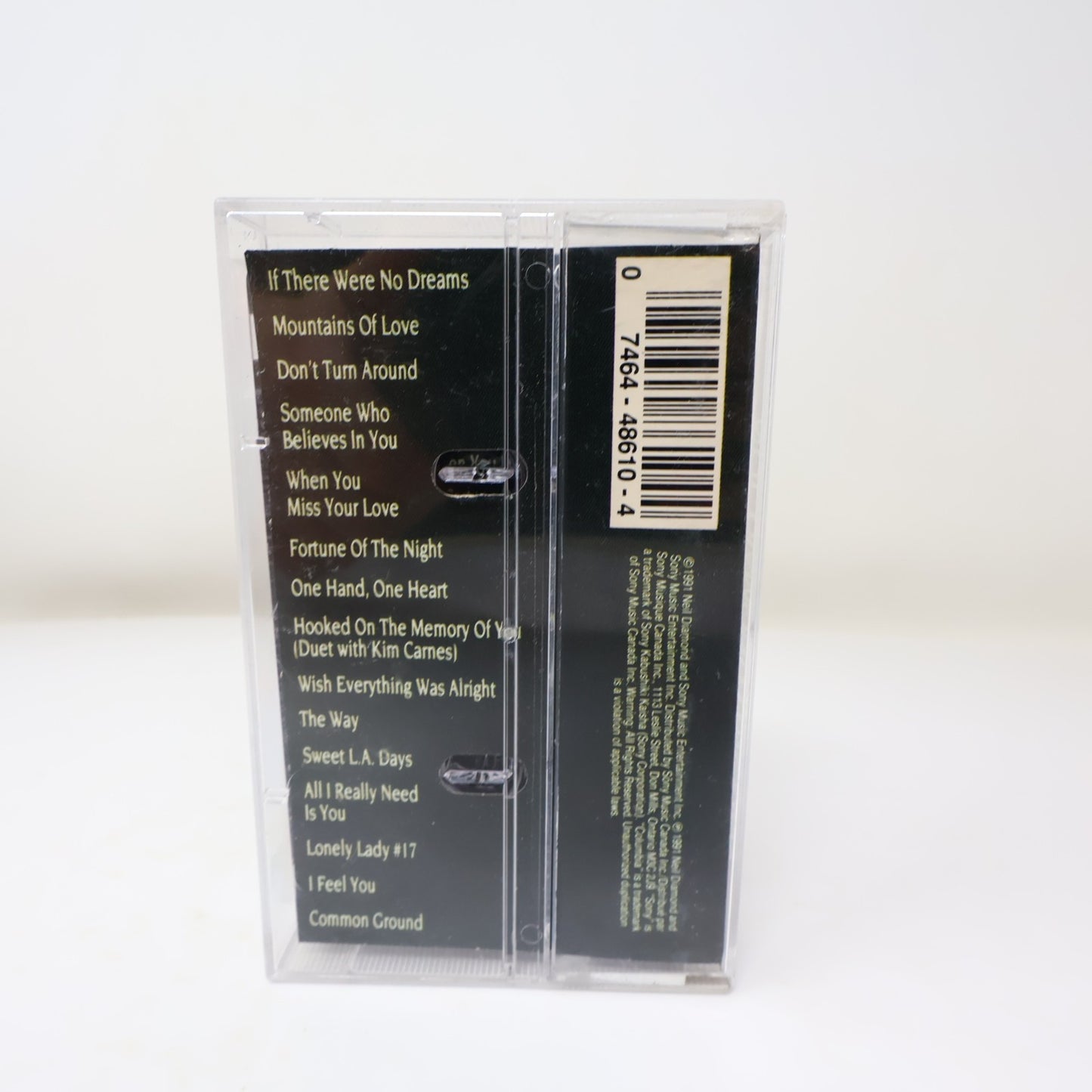 Neil Diamond Lovescape Cassette If There Were No Dreams 1991 Columbia CT 48610