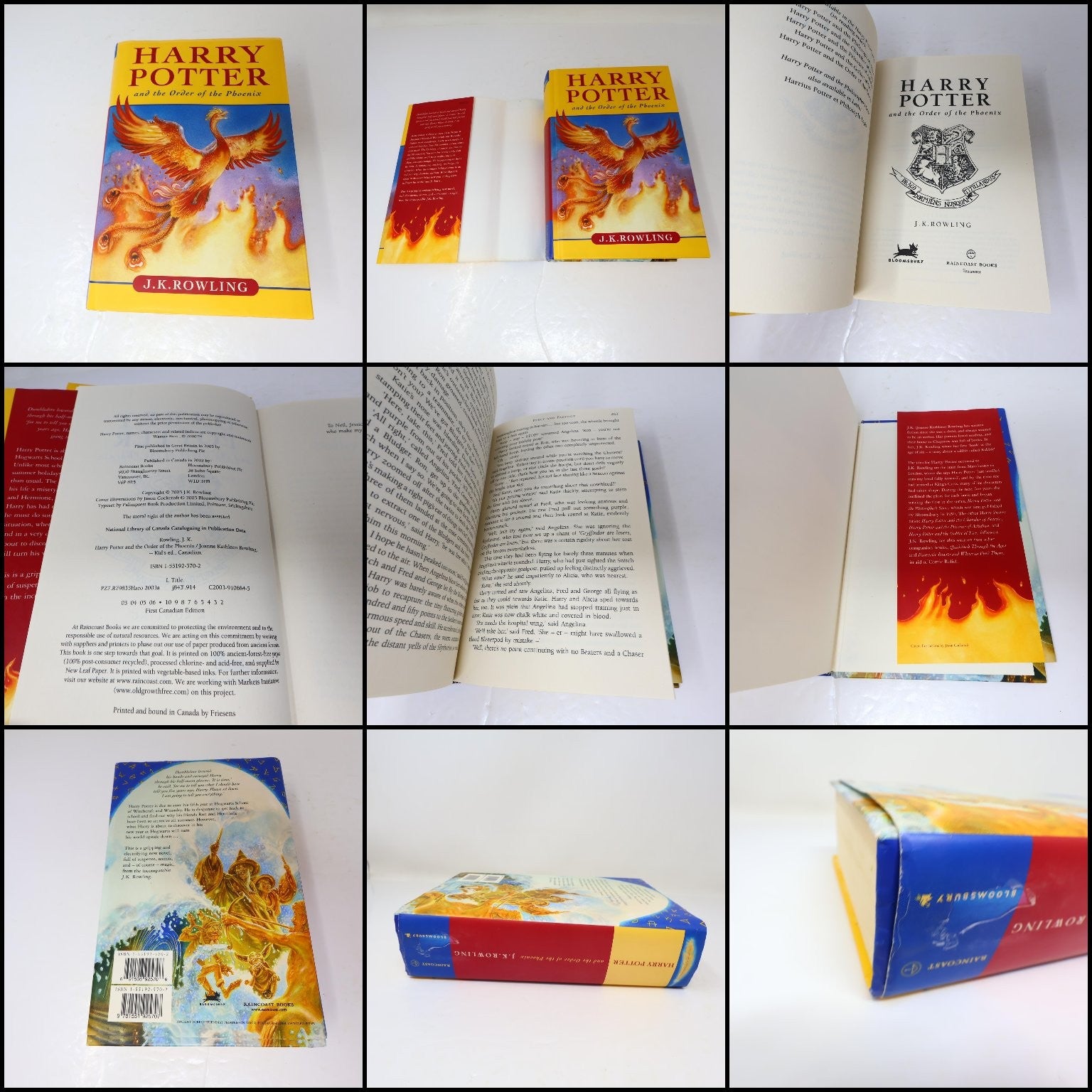 Harry Potter 1-7 Complete Set Books Lot Raincoast/Bloomsbury Rowling Hardcover