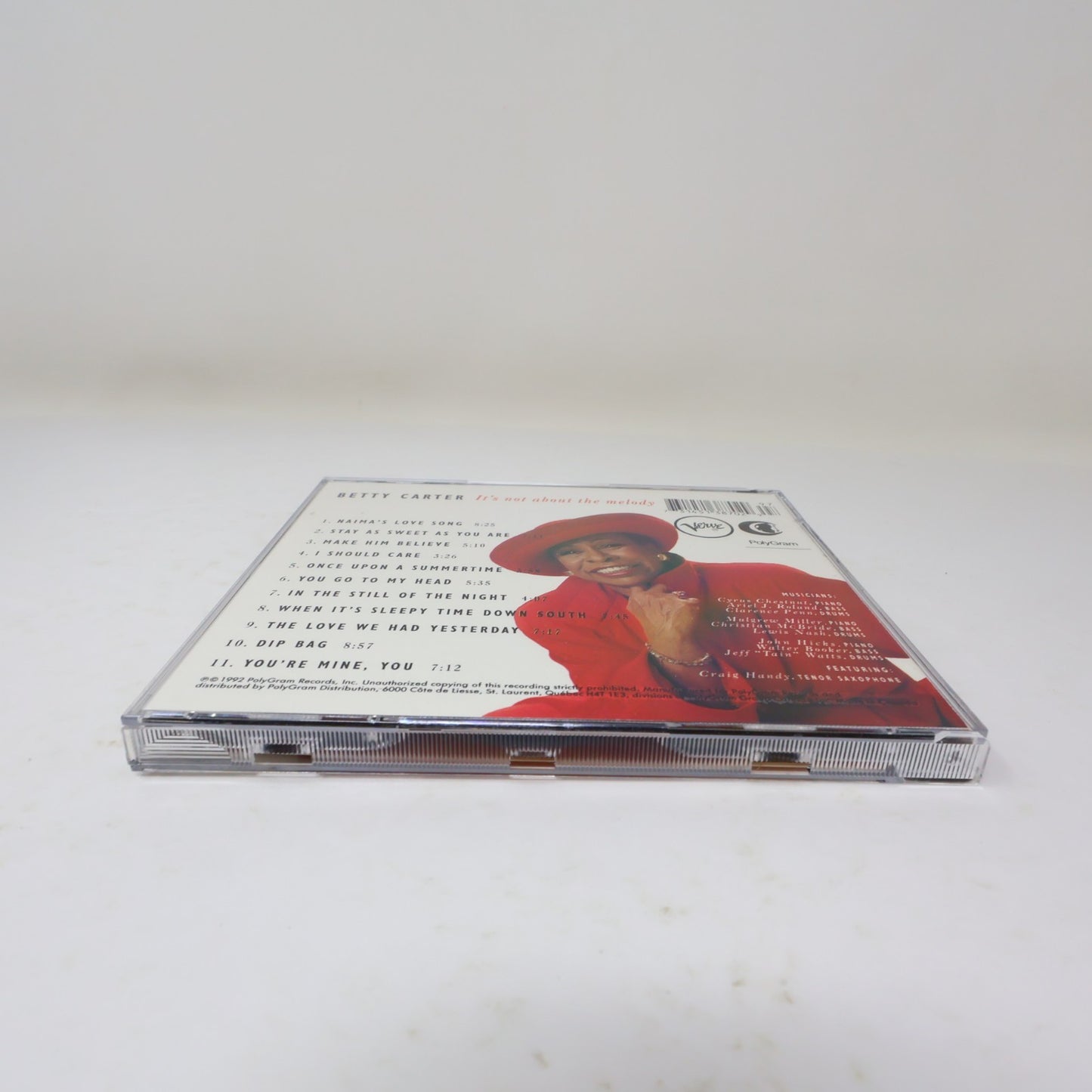 It's Not About Melody CD Betty Carter Polygram 1992 Jazz 314 513 870-2