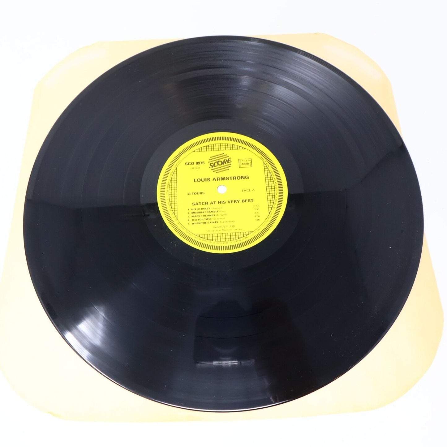 Louis Armstrong Satch at his Very Best LP Vinyl Record SCO 8975 Sleeve in French