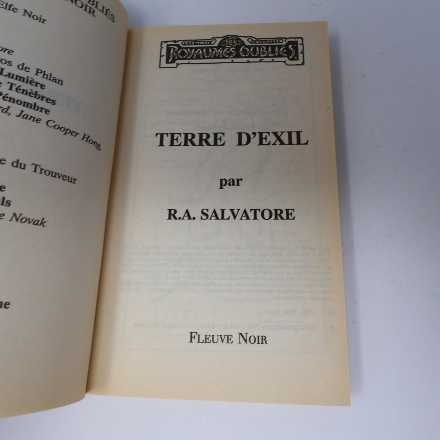 1994 Terre d'Exil Royaumes Oubliés #5 de R. A. Salvatore Forgotten Realms PB 90s