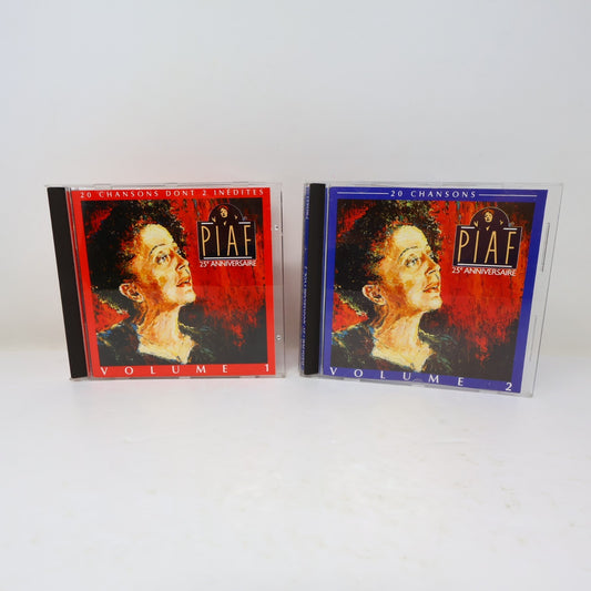 Édith Piaf 25e Anniversaire Volume #1-2 Série Complète Lot 2 CDs EMI Pop 1988