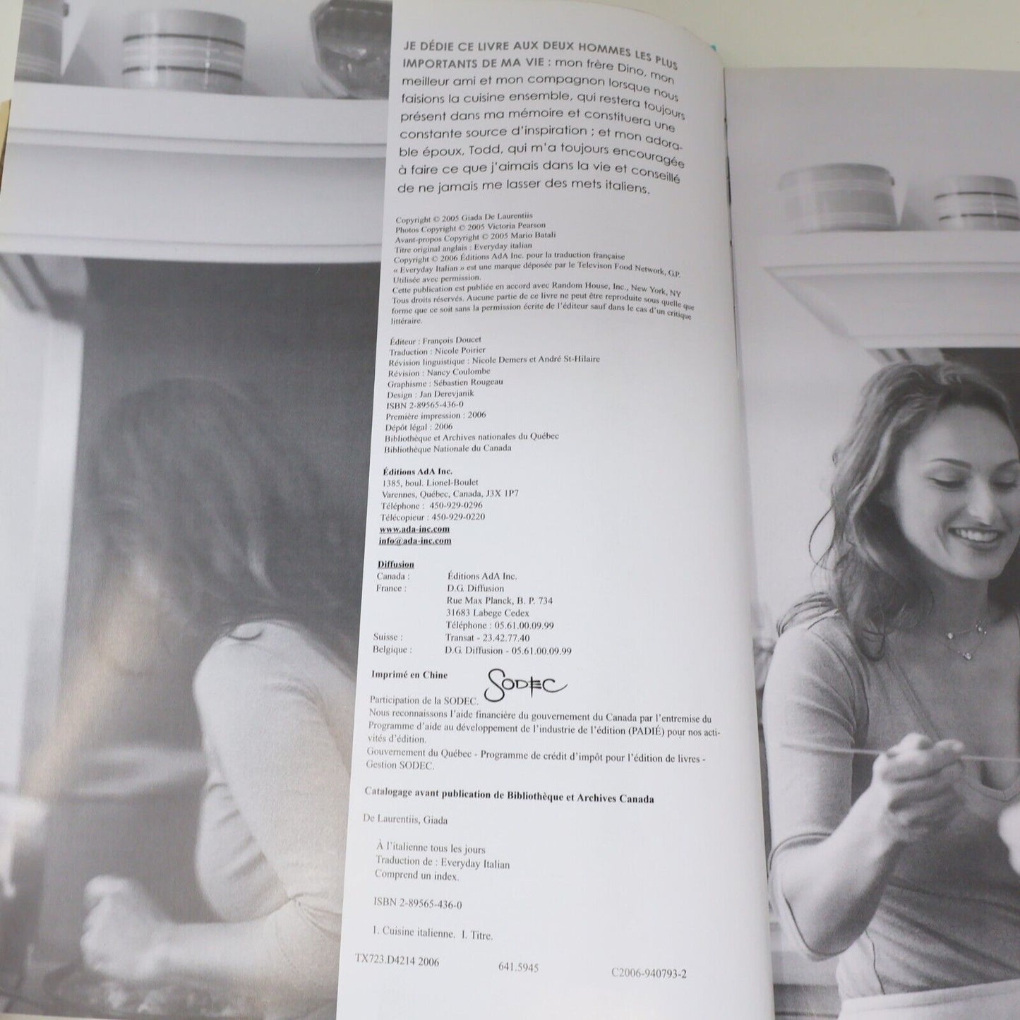 2006 A l'Italienne Tous les Jours 125 Recettes de Giada De Laurentiis Cuisine HC